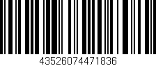 Código de barras (EAN, GTIN, SKU, ISBN): '43526074471836'