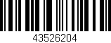 Código de barras (EAN, GTIN, SKU, ISBN): '43526204'