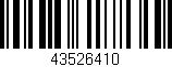 Código de barras (EAN, GTIN, SKU, ISBN): '43526410'
