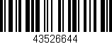 Código de barras (EAN, GTIN, SKU, ISBN): '43526644'