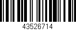 Código de barras (EAN, GTIN, SKU, ISBN): '43526714'