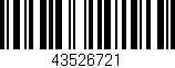 Código de barras (EAN, GTIN, SKU, ISBN): '43526721'