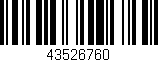 Código de barras (EAN, GTIN, SKU, ISBN): '43526760'