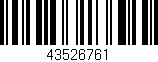 Código de barras (EAN, GTIN, SKU, ISBN): '43526761'