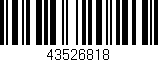 Código de barras (EAN, GTIN, SKU, ISBN): '43526818'