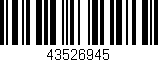 Código de barras (EAN, GTIN, SKU, ISBN): '43526945'