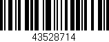 Código de barras (EAN, GTIN, SKU, ISBN): '43528714'