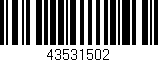 Código de barras (EAN, GTIN, SKU, ISBN): '43531502'