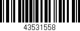 Código de barras (EAN, GTIN, SKU, ISBN): '43531558'