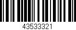 Código de barras (EAN, GTIN, SKU, ISBN): '43533321'