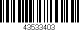 Código de barras (EAN, GTIN, SKU, ISBN): '43533403'