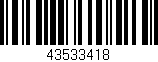 Código de barras (EAN, GTIN, SKU, ISBN): '43533418'