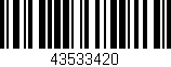 Código de barras (EAN, GTIN, SKU, ISBN): '43533420'