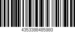 Código de barras (EAN, GTIN, SKU, ISBN): '4353388485980'