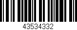 Código de barras (EAN, GTIN, SKU, ISBN): '43534332'