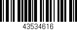 Código de barras (EAN, GTIN, SKU, ISBN): '43534616'