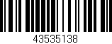 Código de barras (EAN, GTIN, SKU, ISBN): '43535138'