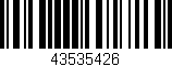 Código de barras (EAN, GTIN, SKU, ISBN): '43535426'