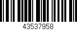 Código de barras (EAN, GTIN, SKU, ISBN): '43537958'