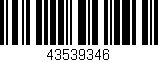 Código de barras (EAN, GTIN, SKU, ISBN): '43539346'