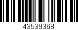 Código de barras (EAN, GTIN, SKU, ISBN): '43539368'
