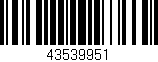 Código de barras (EAN, GTIN, SKU, ISBN): '43539951'