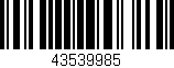 Código de barras (EAN, GTIN, SKU, ISBN): '43539985'