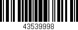 Código de barras (EAN, GTIN, SKU, ISBN): '43539998'