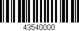 Código de barras (EAN, GTIN, SKU, ISBN): '43540000'