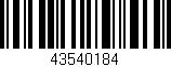 Código de barras (EAN, GTIN, SKU, ISBN): '43540184'