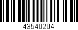 Código de barras (EAN, GTIN, SKU, ISBN): '43540204'