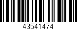 Código de barras (EAN, GTIN, SKU, ISBN): '43541474'