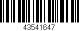 Código de barras (EAN, GTIN, SKU, ISBN): '43541647'