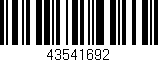 Código de barras (EAN, GTIN, SKU, ISBN): '43541692'