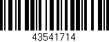 Código de barras (EAN, GTIN, SKU, ISBN): '43541714'