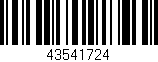 Código de barras (EAN, GTIN, SKU, ISBN): '43541724'