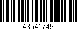 Código de barras (EAN, GTIN, SKU, ISBN): '43541749'