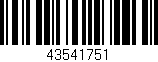Código de barras (EAN, GTIN, SKU, ISBN): '43541751'