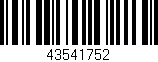 Código de barras (EAN, GTIN, SKU, ISBN): '43541752'
