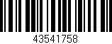 Código de barras (EAN, GTIN, SKU, ISBN): '43541758'
