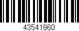 Código de barras (EAN, GTIN, SKU, ISBN): '43541960'