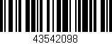 Código de barras (EAN, GTIN, SKU, ISBN): '43542098'