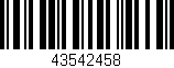 Código de barras (EAN, GTIN, SKU, ISBN): '43542458'