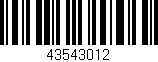 Código de barras (EAN, GTIN, SKU, ISBN): '43543012'