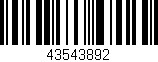 Código de barras (EAN, GTIN, SKU, ISBN): '43543892'