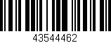 Código de barras (EAN, GTIN, SKU, ISBN): '43544462'