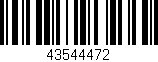Código de barras (EAN, GTIN, SKU, ISBN): '43544472'