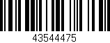 Código de barras (EAN, GTIN, SKU, ISBN): '43544475'