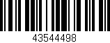 Código de barras (EAN, GTIN, SKU, ISBN): '43544498'
