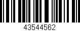 Código de barras (EAN, GTIN, SKU, ISBN): '43544562'